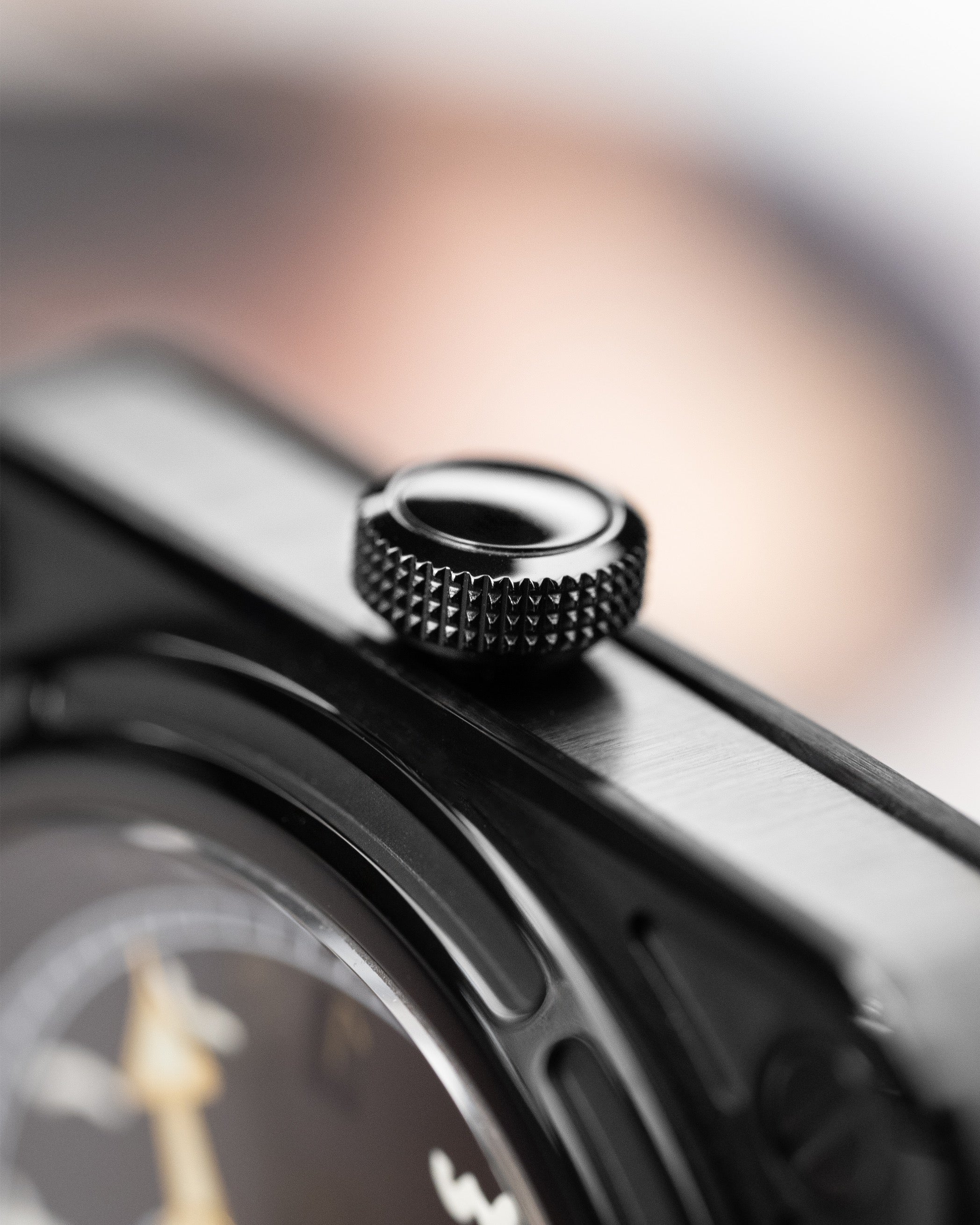 Custom Bell & Ross Seiko Mod Black Arabic Dial With Gold Accents