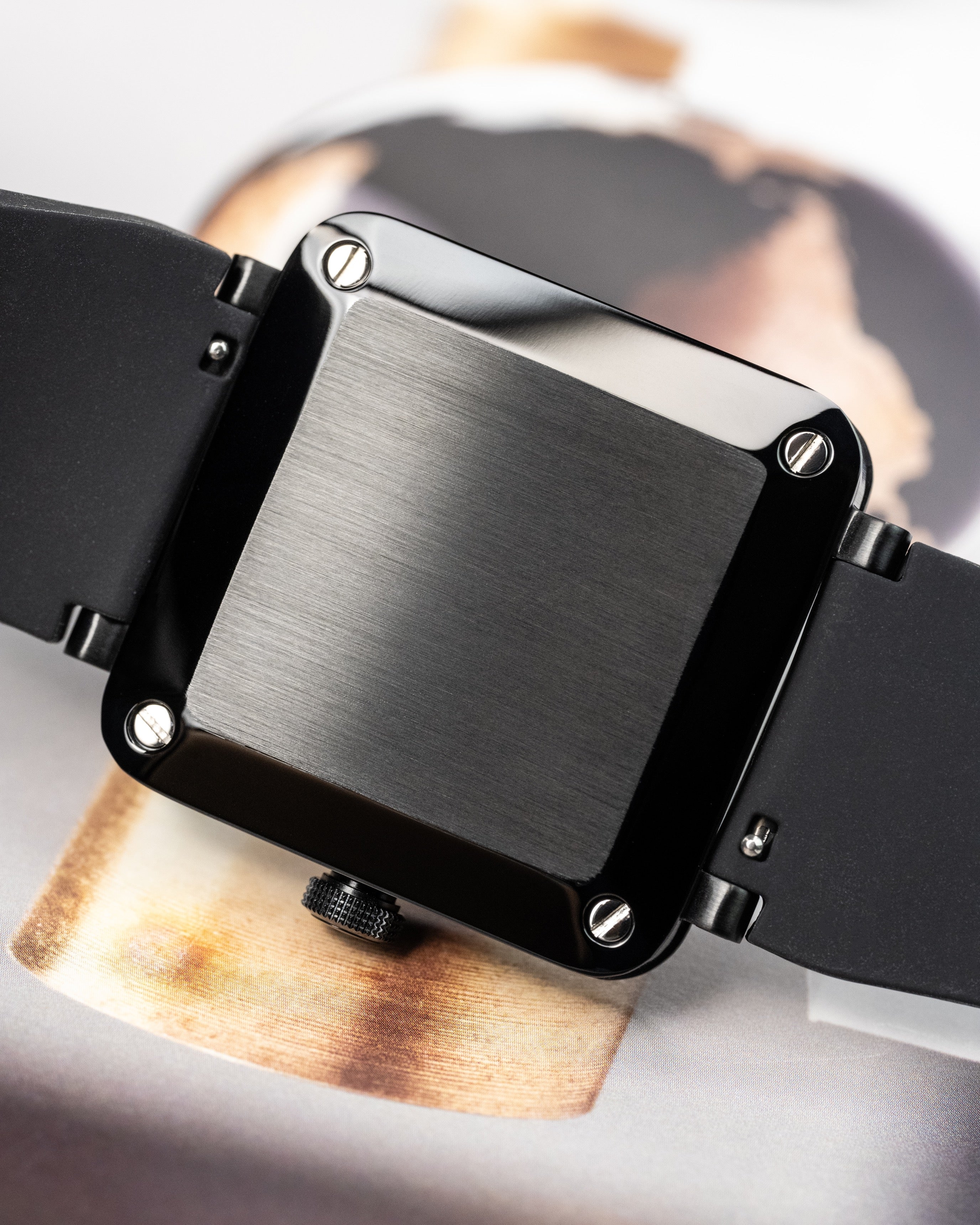 Custom Bell & Ross Seiko Mod Black Arabic Dial With Gold Accents
