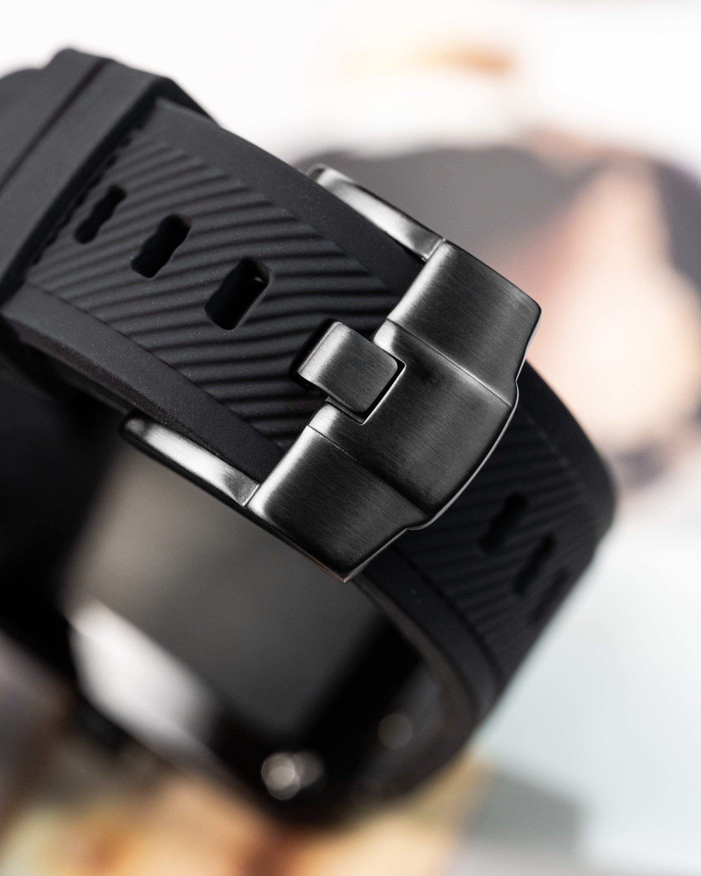 Custom Bell & Ross Seiko Mod Black Arabic Dial With Gold Accents