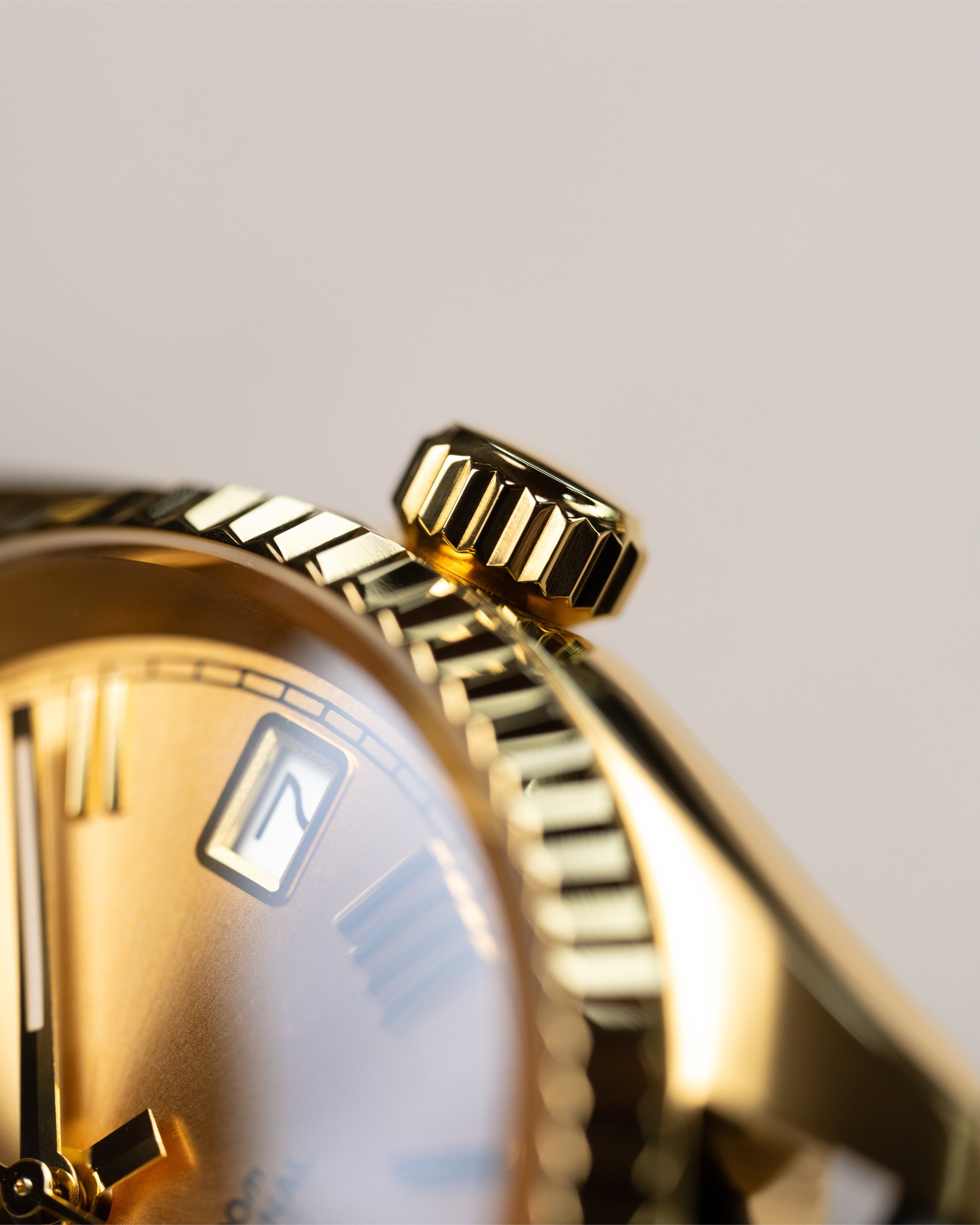 Custom Datejust Seiko – Mod Full Gold Dial Roman Numerals With Embossed Alligator Crocodile Leather Strap9