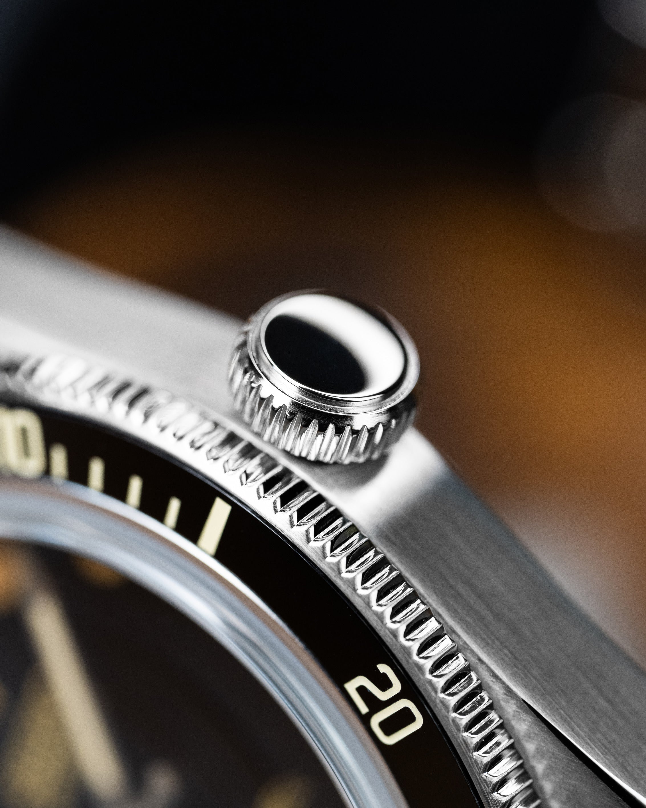 Custom Seiko Black Bay 58 Scubamaster Mod With Vintage Gilt Dial Black Bezel And Patina Indices Black Rubber Strap