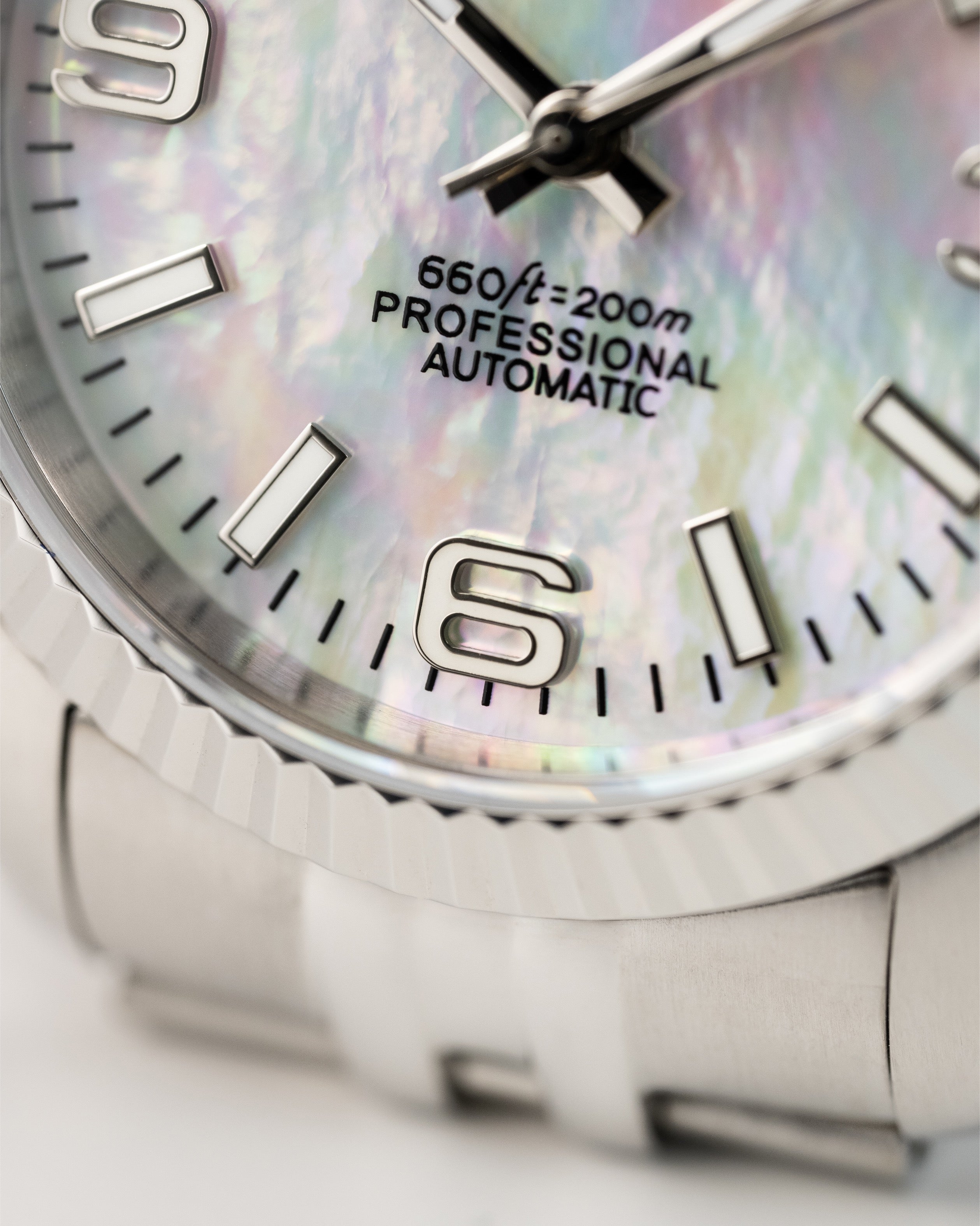 Custom Seiko Datejust – Mod With Iridescent Mother-Of-Pearl Dial Fluted Bezel And Jubilee Bracelet3