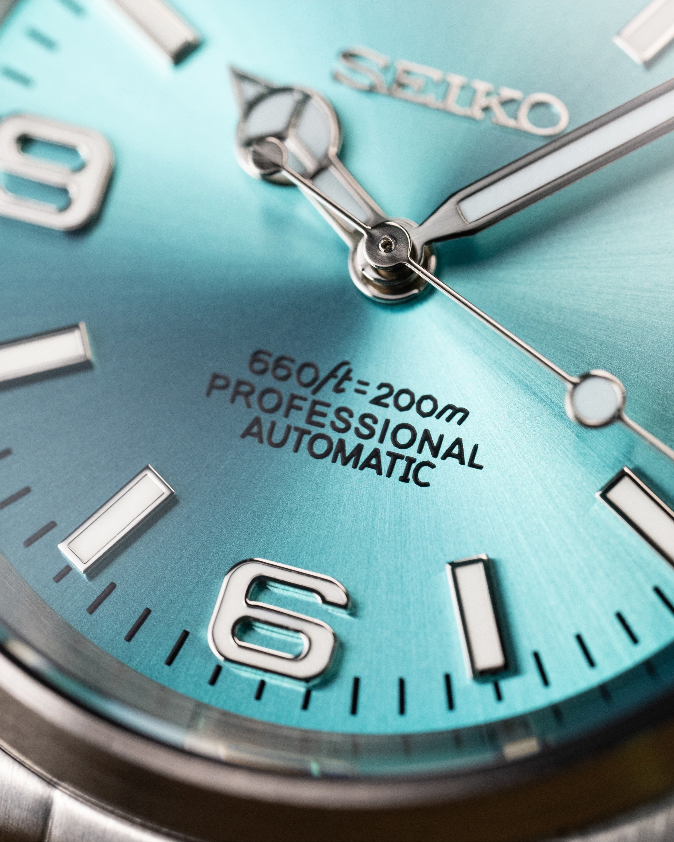 Custom Seiko Explorer-Style – Mod With Tiffany Sunburst Explorer Dial And Brushed Stainless Steel Case And Bracelet5