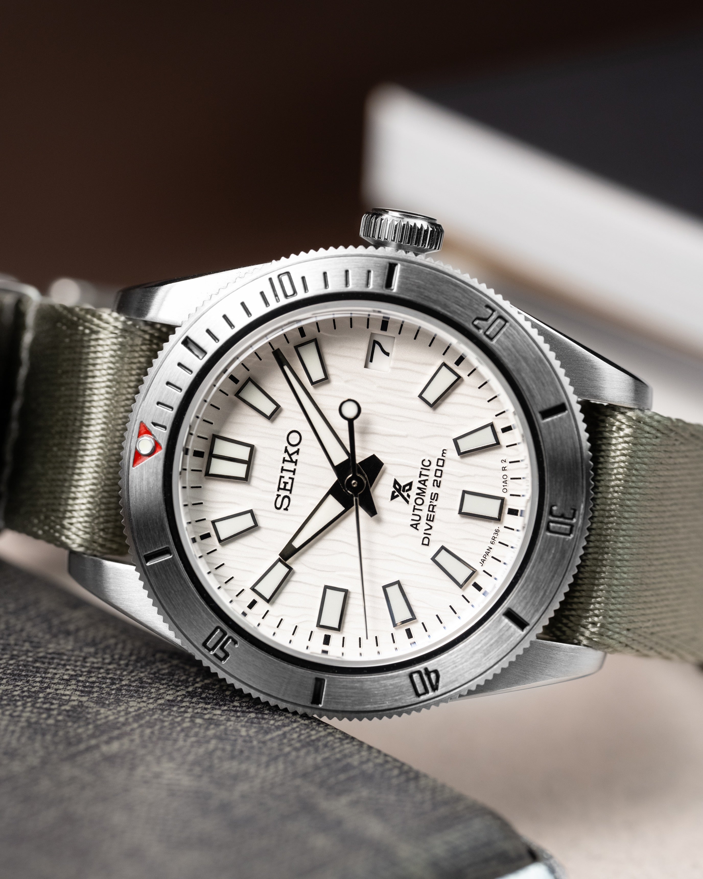 Custom Seiko Mod – Birch Dial Black Bay 58 Case Grey Nato Strap