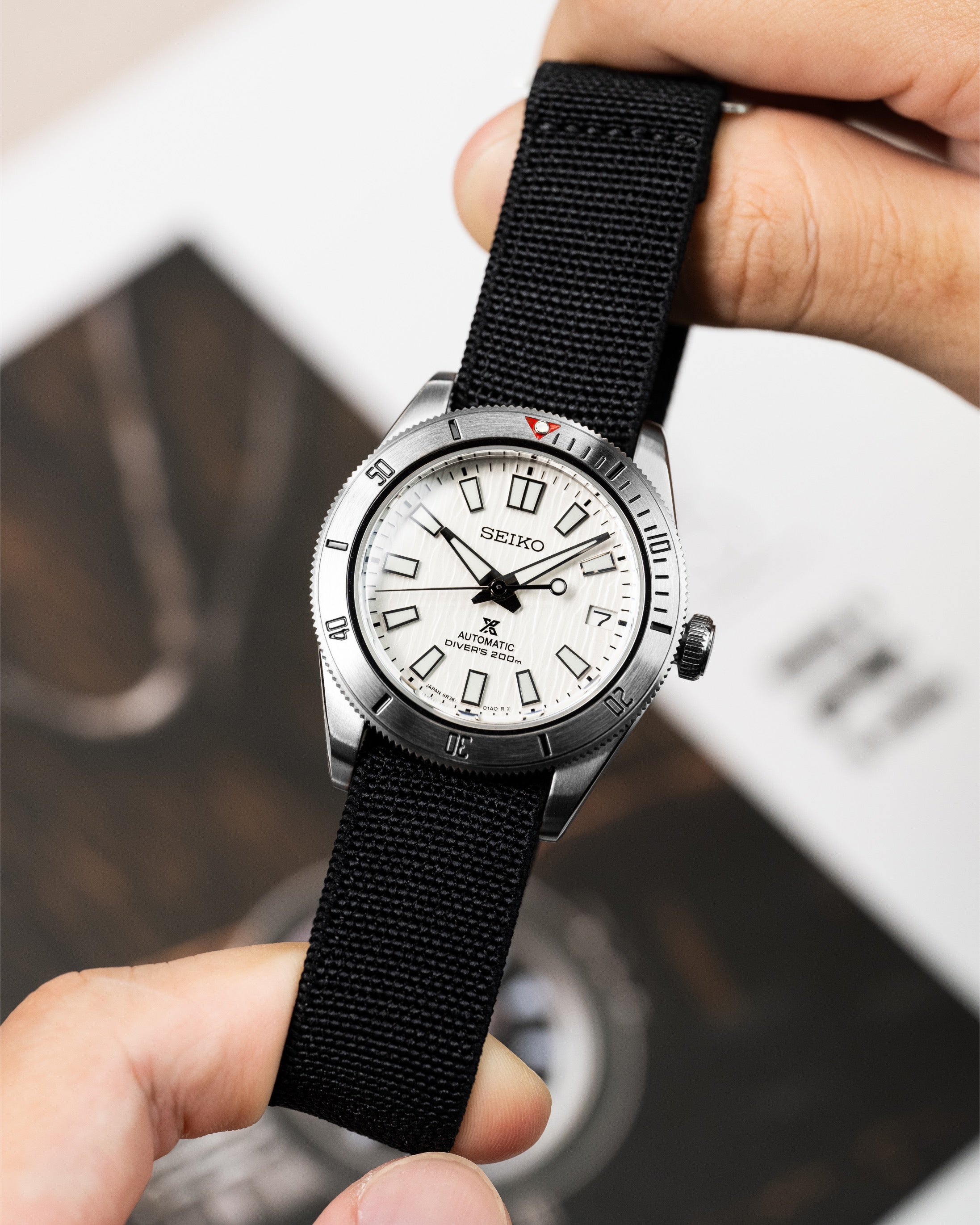 Custom Seiko Mod – Birch Dial Black Bay 58 Case Parachute Strap