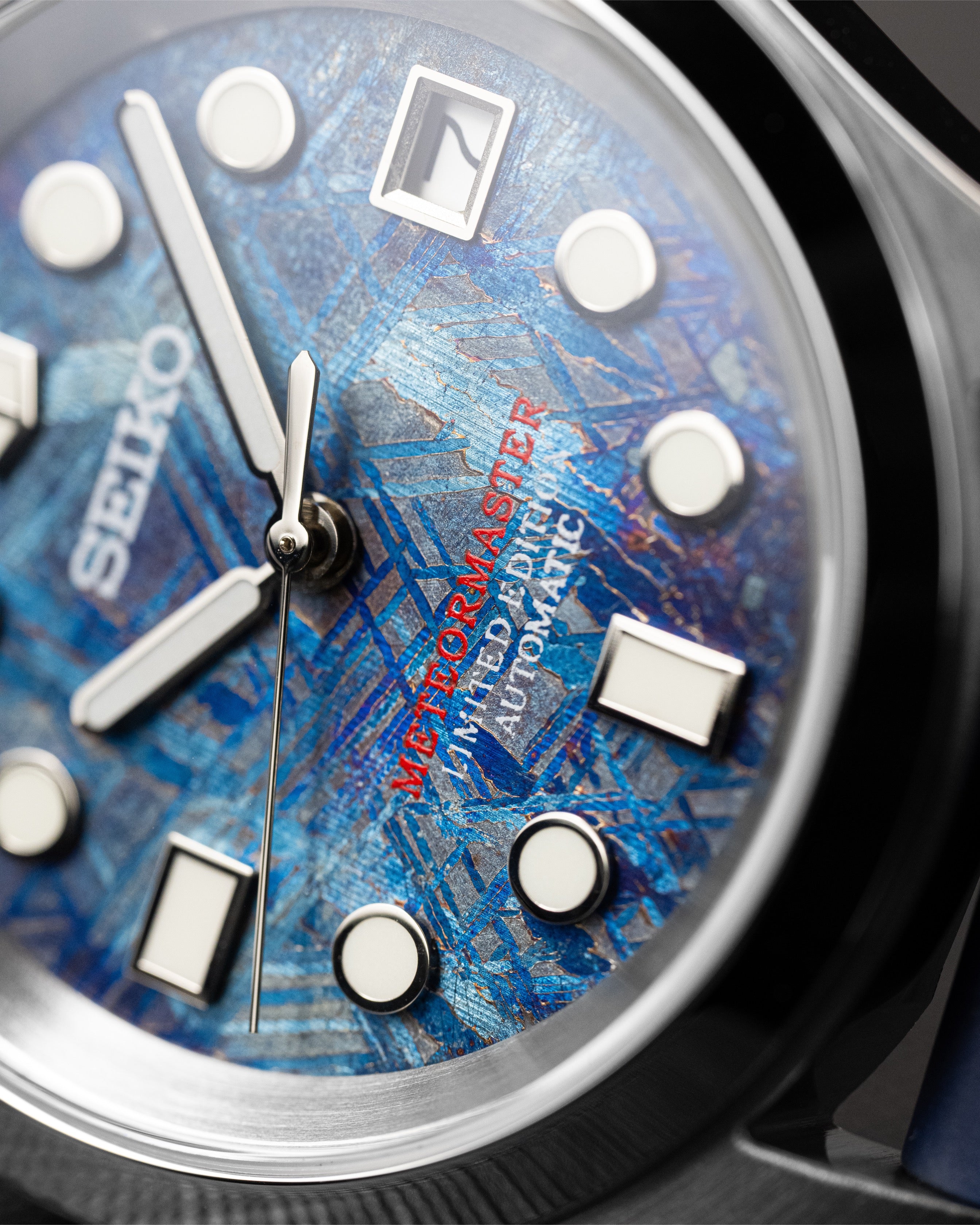 Custom Seiko Mod – Blue Meteor Rubber Strap9
