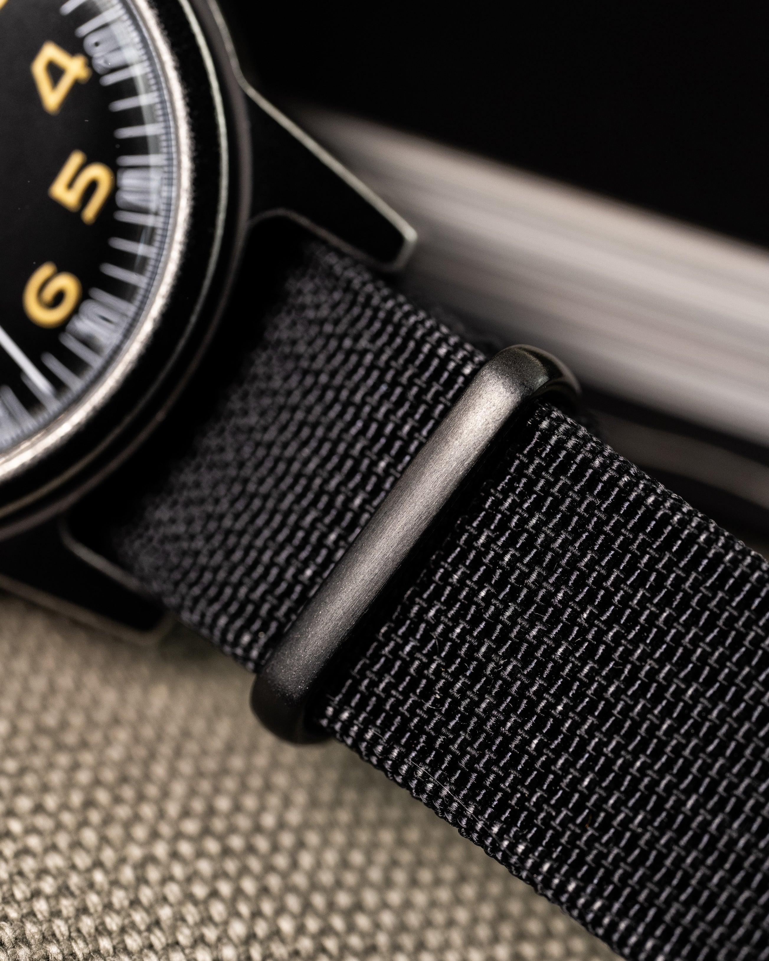 Custom Seiko Mod – Military Dive Watch Inspired By1951Elgin Udt Frogman Matte Black Canteen-Style Case Gilt Numerals16