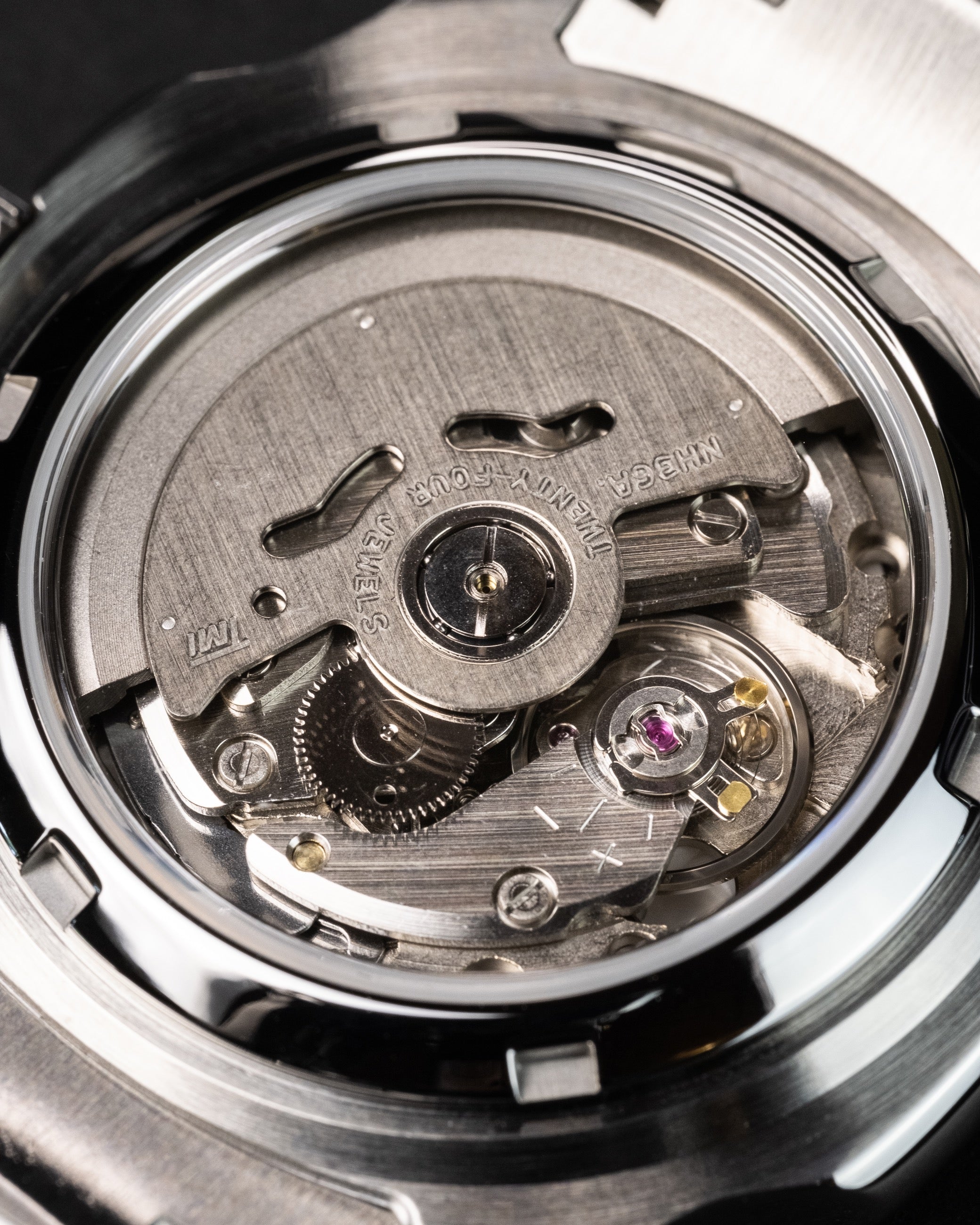 Custom Seiko Mod – Nautilus Case Grey Waffle Dial Orange Details Stainless Steel Strap10