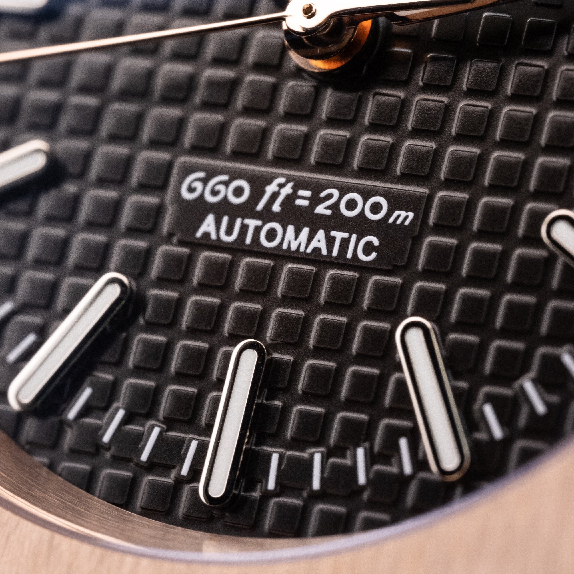Custom Seiko Mod – Nautilus Watch With Rose Gold Case Waffle Textured Black Dial And Black Waffle Rubber Strap7