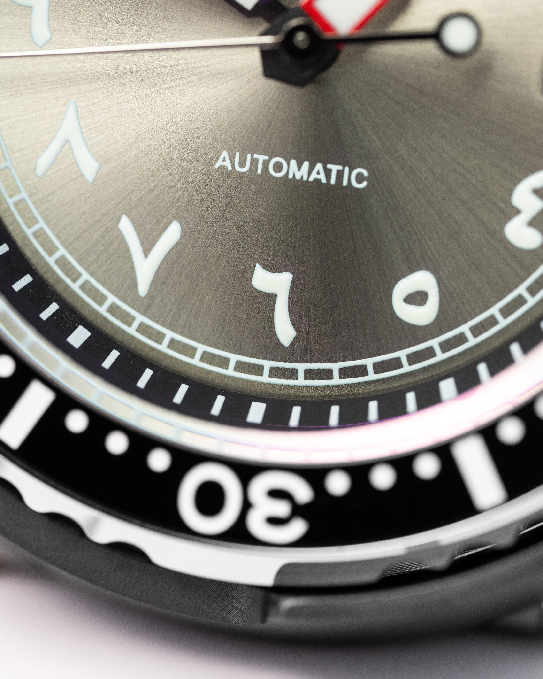 Custom Seiko Mod – Tuna Stainless Steel Case Red Details Grey Arabic Numeral Dials Black Rubber Strap12