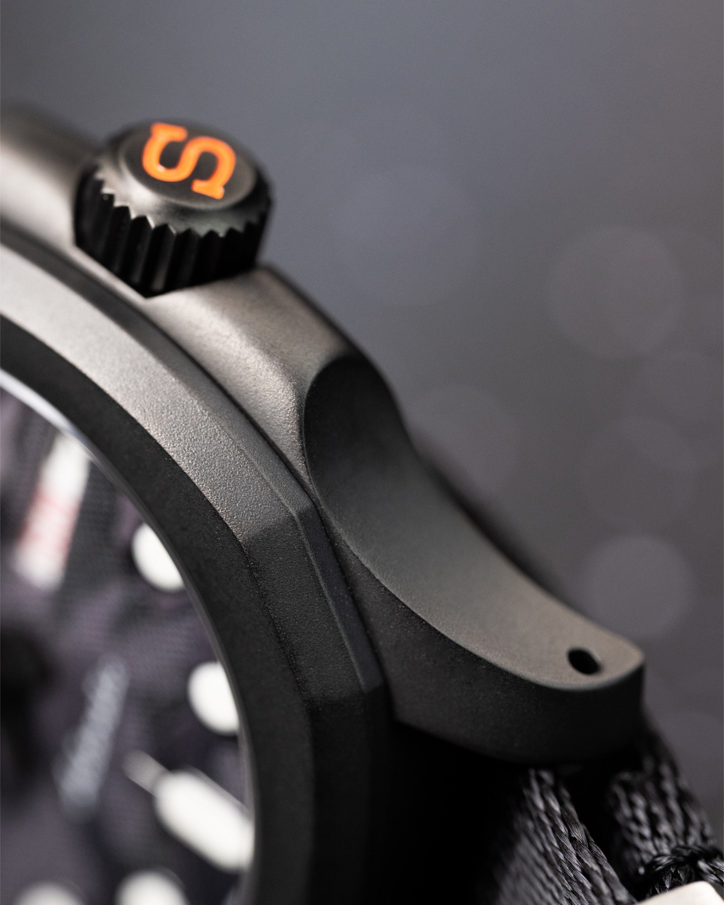 Custom Seiko Mod – With Blackout Nautilus Case Black Camo Textured Dial Orange Seconds Hand Orange S Crown Black Nato Strap