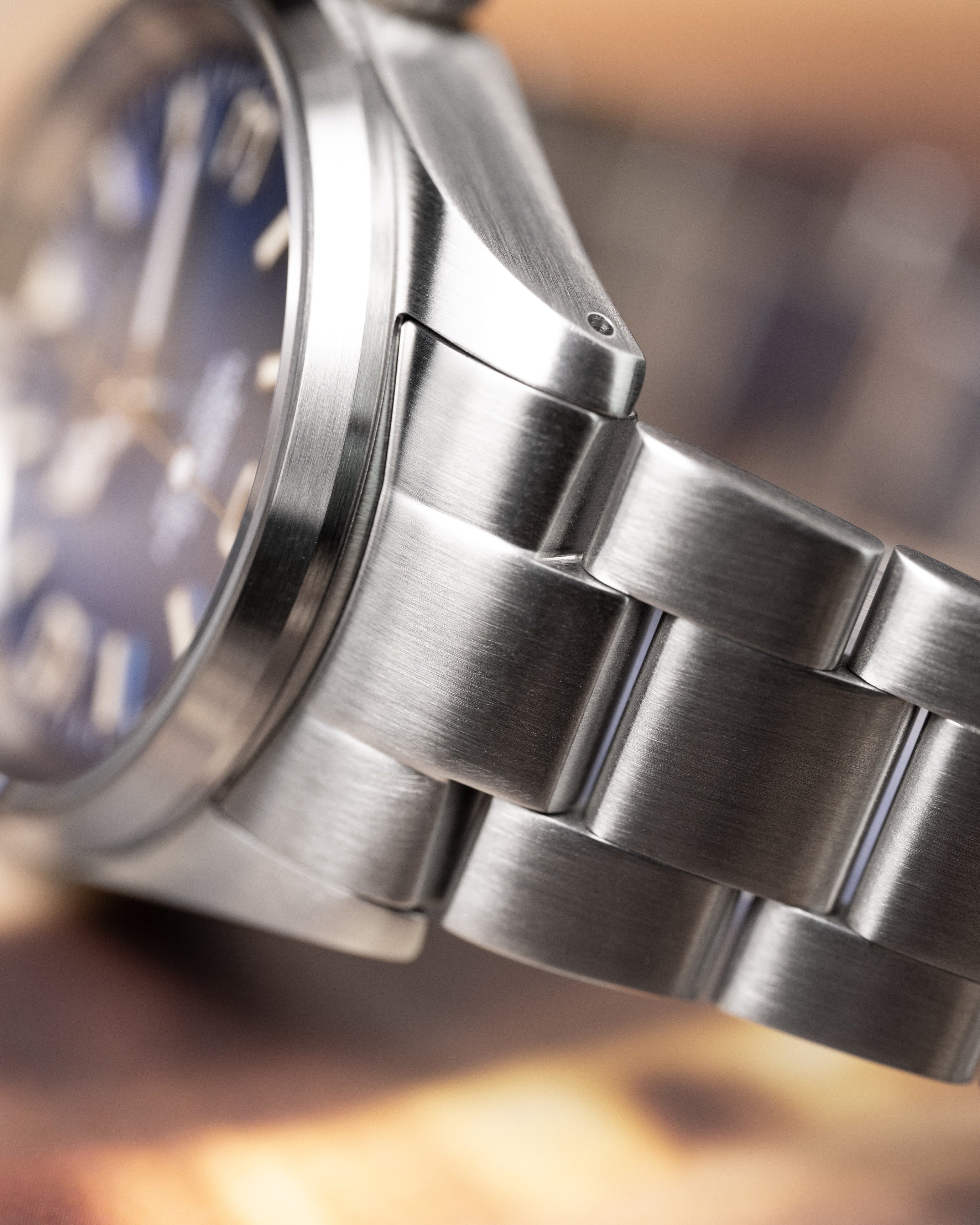 Custom Seiko Watch – Mod With Blue Mother Of Pearl Explorer Dial 36mm