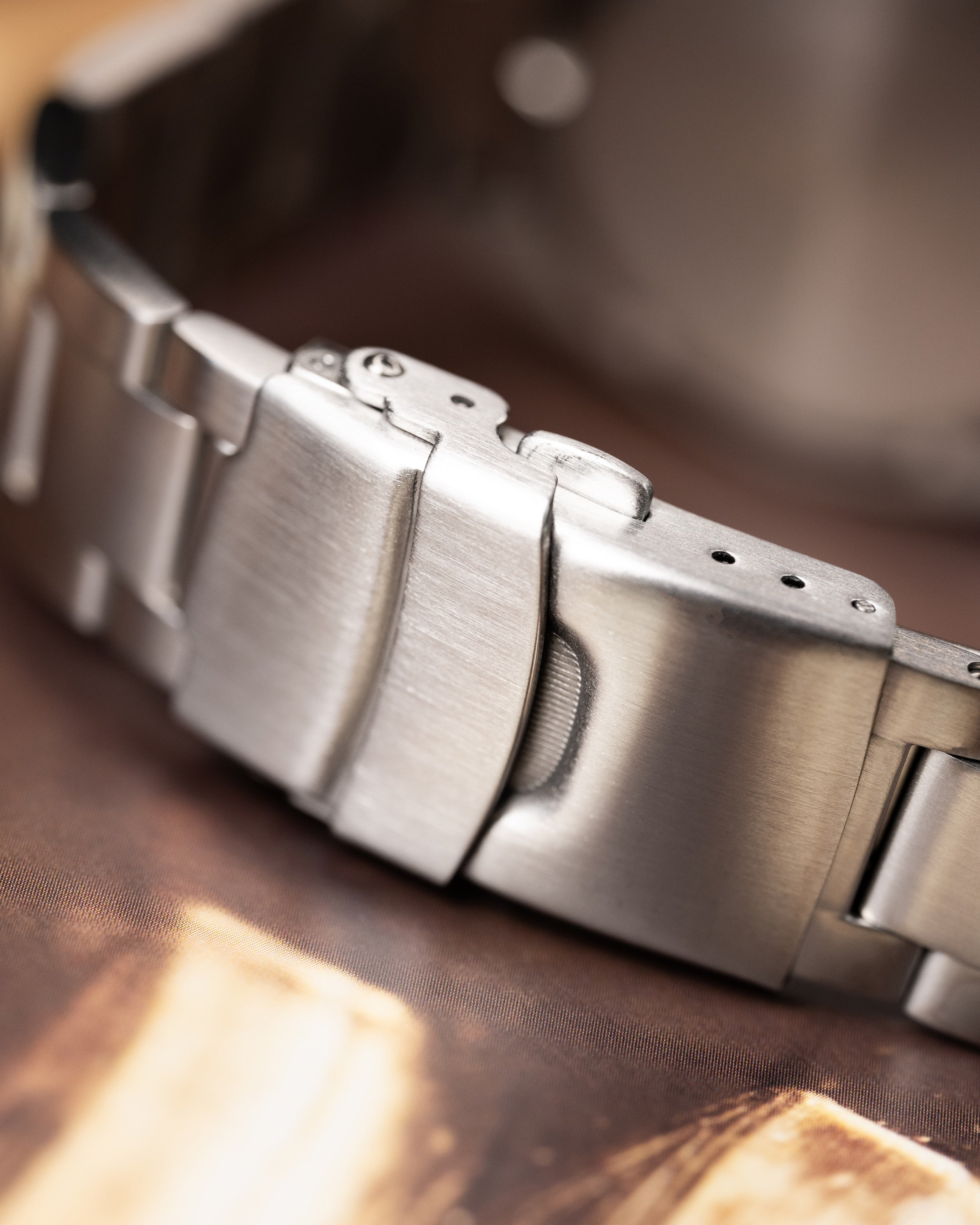 Custom Seiko Watch – Mod With Blue Mother Of Pearl Explorer Dial 36mm