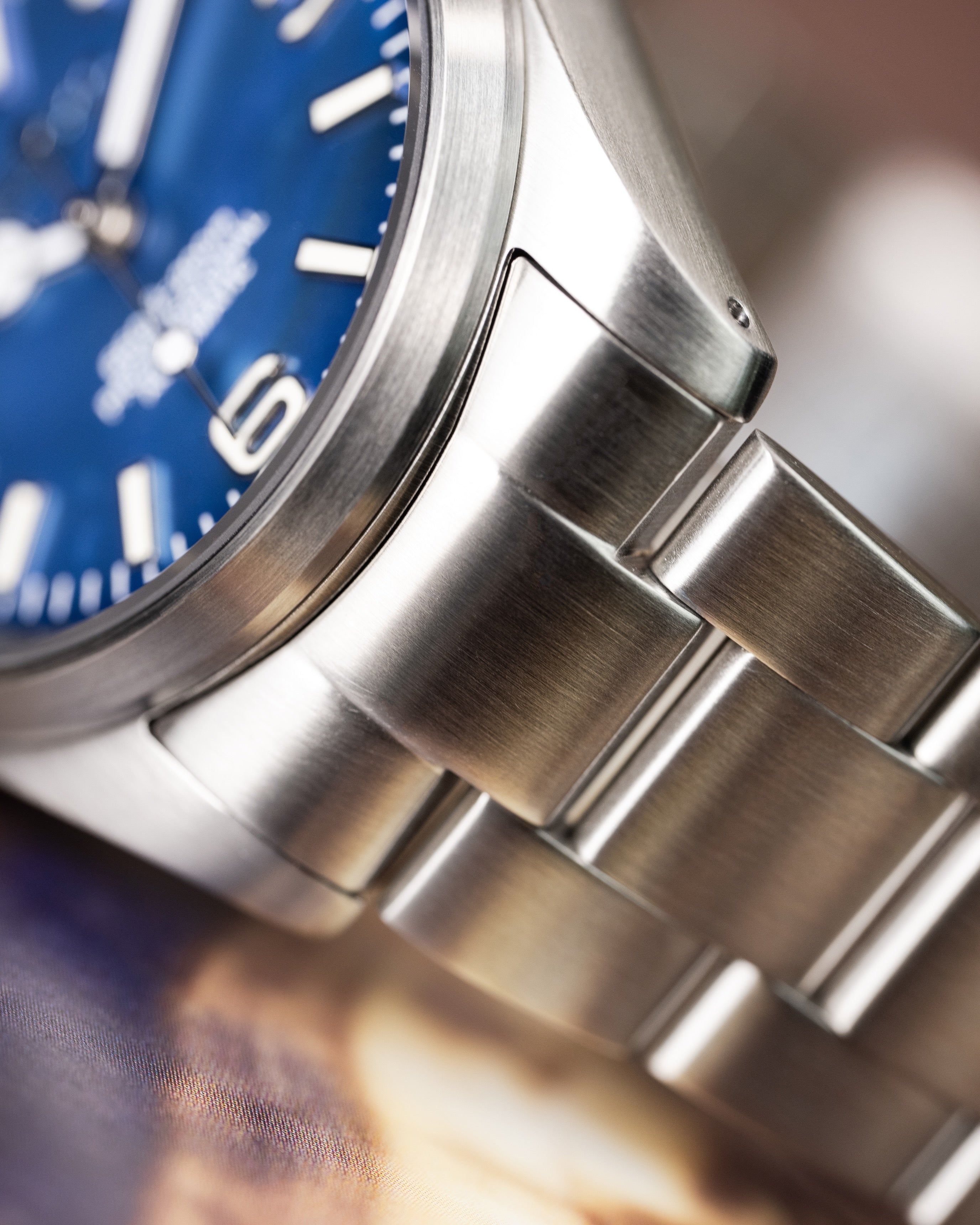 Custom Seiko Watch – Mod With Blue Mother Of Pearl Explorer Dial 36mm