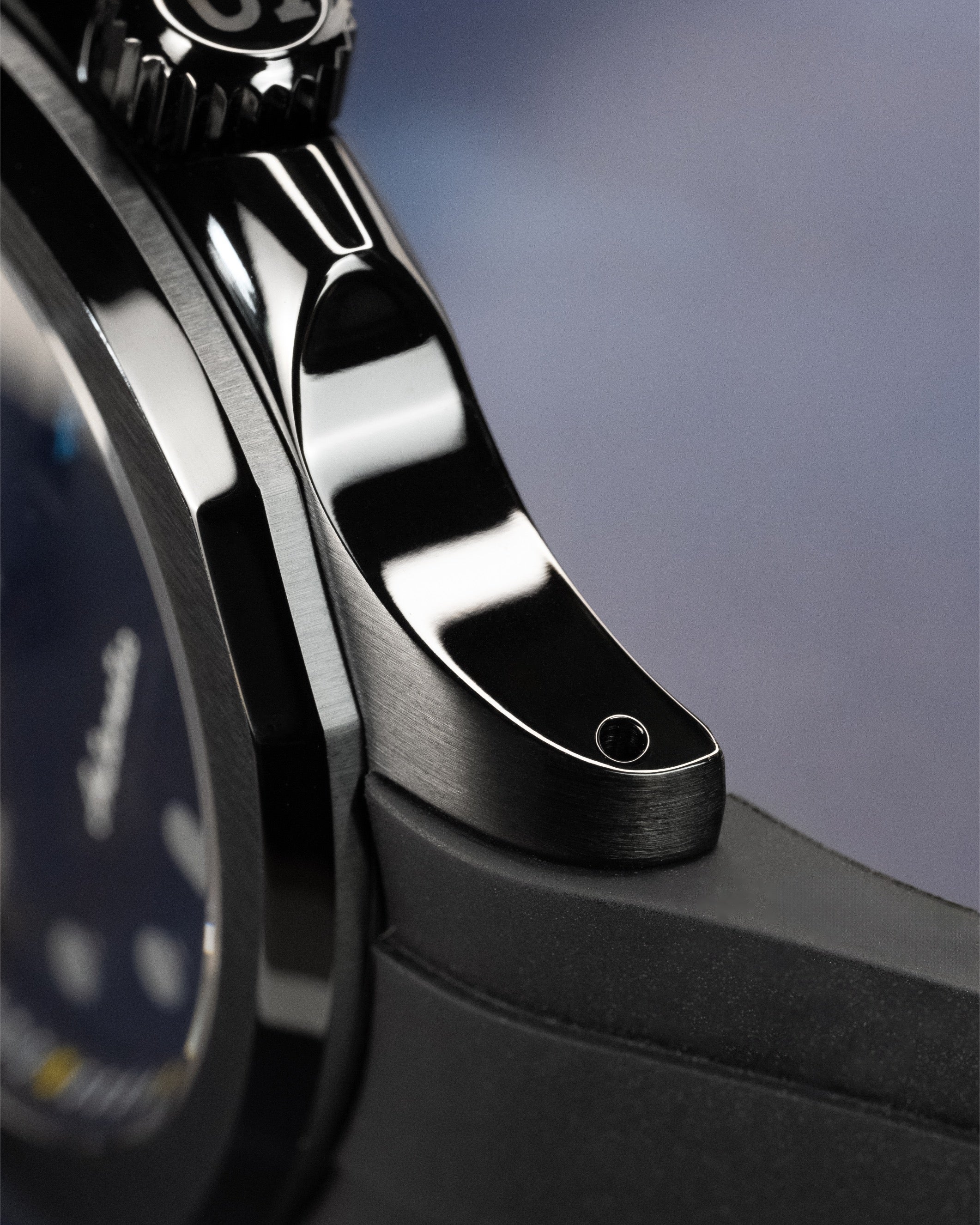 Custom Stealth Seiko 5 Mod – With Polished Black Nautilus Case Grey Indices Yellow Minute Track Yellow Second Hand And Black Rubber Strap